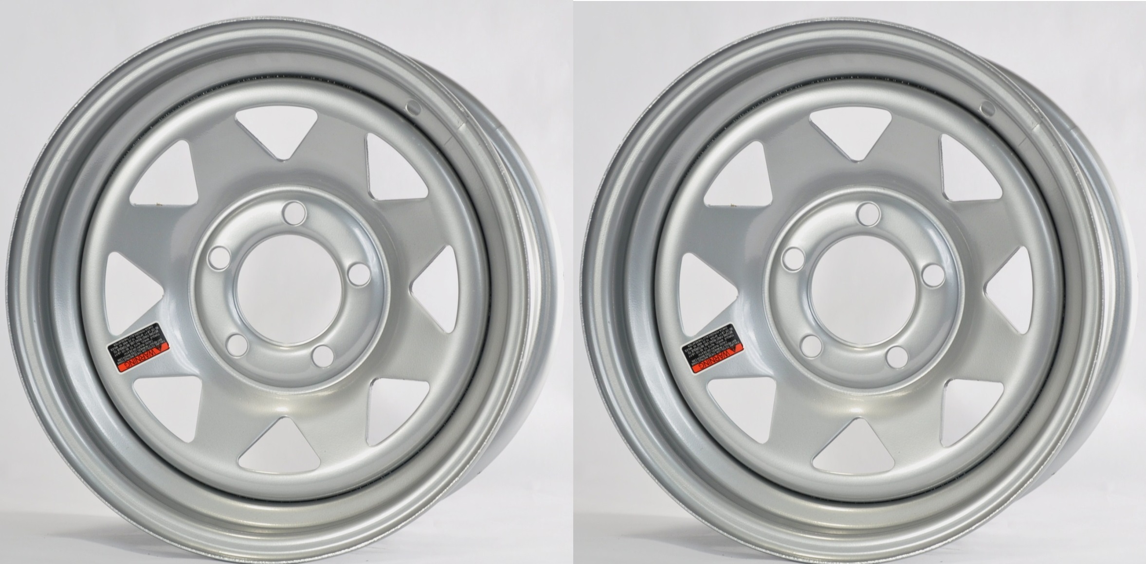 eCustomrim Trailer Wheel Rim 15X5 5-4.5 White Spoke 1870 Lb.